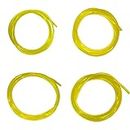 4 Sizes Premium Petrol Fuel Line Hose 5 Feet Long Hose for Poulan Craftman Chainsaws Lawn Mower String Trimmer Blowers Common Weedeater 2 Cycle Small Engines(Yellow 4Pcs)