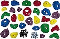 ONESTEP Resin Adventure 20 Rock Wall Climbing Holds, Outdoor Indoor Climbing, Playground Climbing Wall Holds for Kids (Multicolor)