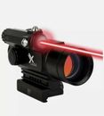 Xgazer Optics Point View Red Dot Sight with Laser – 2 MOA Dot Laser Sight 