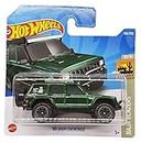 Hot Wheels - ´95 Jeep Cherokee – Baja Blazers 10/10 – HCT10 – Short Card – Verde scuro – Good Year – Belltech – Mattel 2022