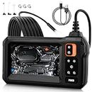 Endoscope Camera with Light, 8mm 1080P HD Inspection Camera, IP67 Waterproof Digital Borescope Inspection Camera, 16.5ft Flexible Snake Cable, 4.3 Inch LCD Screen Industrial Endoscope