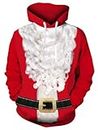 Goodstoworld Mens Ugly Christmas Hoodie Women Xmas Sweater Santa Claus Costume Funny Cool Couple Sweatshirt Gift for Boy Adult Teenager Graphic Hoodies Family Holiday Party
