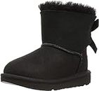 UGG Girls T Mini Bailey Bow II Pull-on Boot, Black, 8 M US Toddler