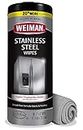 Weiman Stainless Steel Wipes (Large Microfiber Cloth) Removes Fingerprints Residue Water Marks and Grease from Appliances - Works Great on Refrigerators Dishwashers Ovens Grills - Packaging May Vary