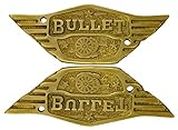 Golden Fox 101 Tool Box Gold Front Styling Emblem for Bullet Bike (Set of 2)