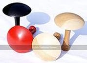 Masters Traditional Games Set Bar Billiards Mushrooms (2 Natural Wood, 1 Red, 1 Black, Flat Underside)