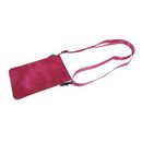 FixtureDisplays Cell Phone Purse Shoulder Bag Women Girl Sythetic Suede Leather Handbag w/ Adjustable red | 0.59 H x 4.72 W x 7.68 D in | Wayfair