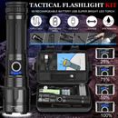 990000LM LED Tactical Flashlight Military Grade Torch Kit W/Rechargeable Battery