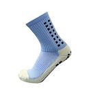 Sports Anti Slip Soccer Socks Cotton Football Men Grip Socks calcetas antideslizantes de futbol (Color : Sky blue)