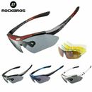 ROCKBROS sunglasses polarized Cycling Glasses Mens Outdoor Sports Driving 5 lens