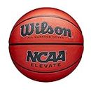 Wilson Ballon de Basket-Ball NCAA ELEVATE, Basket-Ball Intérieur et Extérieur, Orange