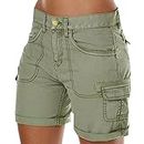 Women's Hiking Cargo Shorts Outdoor Summer High Waist Bermuda Shorts Althletic Golf Workout Gym Y2K Shorts with Pockets