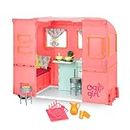 Our Generation – Camping Trailer – Kitchen & Cooking Accessories – 18-inch Doll Vehicle – Pretend Play – Toys for Kids Ages 3 & Up – R.V. Seeing You Camper (Pink)