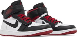 Nike Air Jordan 1 HI Flyease Mens US 11.5 White Red Black Sneakers Shoes NEW 🆗