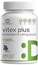 Deal Supplement Vitex Chasteberry Extract 1000mg, 200 Capsules - Supports Hormone Balance for Women, Fertility, PMS Symptoms & Menopause