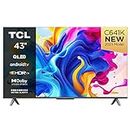 TCL 43C641K 43-inch QLED Television, 4K Ultra HD, Android Smart TV (Game Master, Dolby Atmos, Freeview Play, Motion clarity, Hands-Free Voice Control, compatible with Google assistant & Alexa)