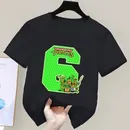 Teenager Mutant Ninja Schildkröten T-Shirt Geburtstag Nummer T-Shirts Shirt Kurzarm Junge