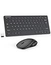 TECKNET Wireless Keyboard and Mouse Combo, Mini Cordless Computer Keyboard and Mouse Set 2.4GHz, Silent Adjustable 1600 DPI, Quiet Click, Lag-Free for Computer, Laptop, PC, Windows, Mac, Chrome OS