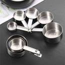 5 x Stainless Steel Measuring Cups and Spoons Set Kitchen Baking Gadget Tools