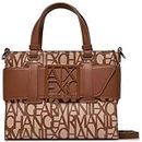 Armani Exchange Women's Essential, Susy, Sustainable, All Over Logo m Tote, Multi-Coloured, One Size, Multi-coloured, One Size