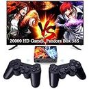 GWALSNTH 20000 Games in 1 Pandora Box 3D Arcade Game Console, Mini Game Box with Two 2.4G Bluetooth Wireless Controllers, WiFi Function to Add More Games,HDMI Output for 4K TV 64G RAM …