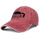 Unisex Men's Denim Baseball Hats Hip Hop Adjustable Mesh Dad Lowe's-Home-Improvement-Black-Logo-Flat Caps