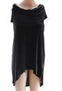 R2D Apparel Women's Sleeveless Cowl Neck Tunic Blouse Size Medium Black