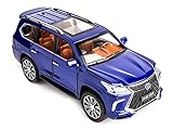 Mirtonics Exquisite Car Model 1:24 Lexus 570 Off-Road in Luxury SUV Model Car, Zinc Alloy Pull Back Toy Car with Sound and Light for Kids Boy Girl Gift (Multicolor)
