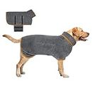 Dog Drying Coat,Dog Towel Robe,Dog Towels for Drying Dogs,Dog Dressing Gown with Adjustable Torso and Neck,Ruff and Tumble Dog Drying Coat for Large Dog,Quick Drying,XL (Grey)