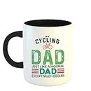 Happu - Printed Ceramic Coffee Mug, Cycling Designs, I'm a Cycling Dad, Gifts for Runners, Road/MTB Bike Rider, Cycling Enthutiast, Sports Lover, 325 ML(11Oz), 4619-BK