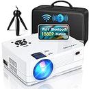 Native 1080P Projector with WiFi and Two-Way Bluetooth, Full HD Movie Projector for Outdoor Movies, 300 Inch Display Projector 4K Home Theater, Compatible with iOS/Android/PC/XBox/PS4/TV Stick/HDMI/USB