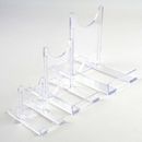 Adjustable Display Stands Twist Clear Plastic 5cm-25cm, 2" to 10" Plate, Bowl