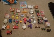 Large Lot Of 38 Vintage Fast Food Toys. Some New in Bags. Barbie, Scooby & More