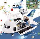 Kids Interactive Airplane Storage Toy with Light, Sound, and Police Power Car UK