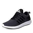 Bacca Bucci® Mens Trainers Athletic Walking Running Gyming Jogging Fitness Sneakers/Sports Shoes- Black, Size UK9