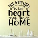 Die Küche ist das Herz des Hauses v2 Wandaufkleber Aufkleber Zitat Dekor