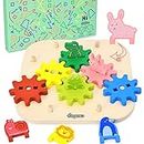 Montessori Jouet à partir de 1, 2, 3 ans, puzzle en bois, à emboîter, jeu de tri, pour enfants, jouet de motricité, jouet éducatif, cadeau pour garçons et filles