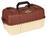 Outdoors, 7 Tray Hip Roof Tackle Box, 20 inches long, Plastic, Beige