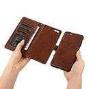 GoshukunTech for iPhone 6 Case,for iPhone 6s Case [2 in 1 Wallet Leather Case] Detachable Magnetic Flip Cover with Card Slots & Wrist Strap for iPhone 6/6S(4.7")-Brown