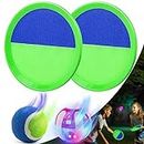 Qrooper Kids Toys - Glow in The Dark Outdoor Games, Beach Toys, Toss and Catch Ball Set with Light Up Ball, Outdoor Toys for Kids Ages 4-8, LED Toys for Kids Backyards Gifts for Kids/Adults/Family
