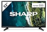 Sharp 1T C32BB3IE1NB 32 Inch TV, 720p, HD Display with Harman/Kardon Speakers, Dolby Digital Audio Decoder, 3 x HDMI Ports, 2 x USB Ports, Scart Socket and Freeview HD - Black