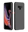 Pikkme Thermoplastic Polyurethane Hybrid Smoked Back Full Camera Protection Raised Edges Super Soft-Touch Bumper Case Back Cover for Samsung Galaxy Note 9, Samsung Galaxy Note 9 (Black)