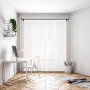 Cortinas tiendas cortina blanca semitransparente con cinta de plomo y rizado