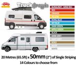 Motorhome Campers Graphics - Stripes 50mm stickers Decals Gold / Silver