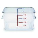RUBBERMAID COMMERCIAL FG630400CLR Square Storage Container,4 qt,Clear