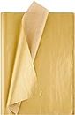 Purple Papers Gold Wrapping Tissue | Size 50x75 cm Pack of 25 Sheets | 20x30 Inches | Art & Craft, Decoration, Gift Wrapping for Mother's Day | Metallic Gold Tissue Paper for Gifts Bags and More