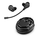 JLab Work Buds in-Ear True Wireless Headset with Detachable Noise-Canceling Boom Mic, Black, Long 55+ Total Hours Playtime, Bluetooth Multipoint, USB-C Charging Dock