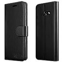 iPEAK Case For Samsung Galaxy A5 2017 Phone Case Leather Flip Magnetic Closure Folio Book Kickstand Card Holder Wallet Cover for Galaxy A5 2017 Phone (Black)