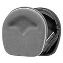 Geekria Shield - Custodia per cuffie over-ear di grandi dimensioni, custodia di ricambio rigida da viaggio con vano cavo, compatibile con cuffie Sony, JBL, HyperX, B&W (grigio microfibra)