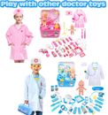 43PCS Doctors Set For Kids Nurse Medical Kit Dress Up Costumes Pretend Play Toys